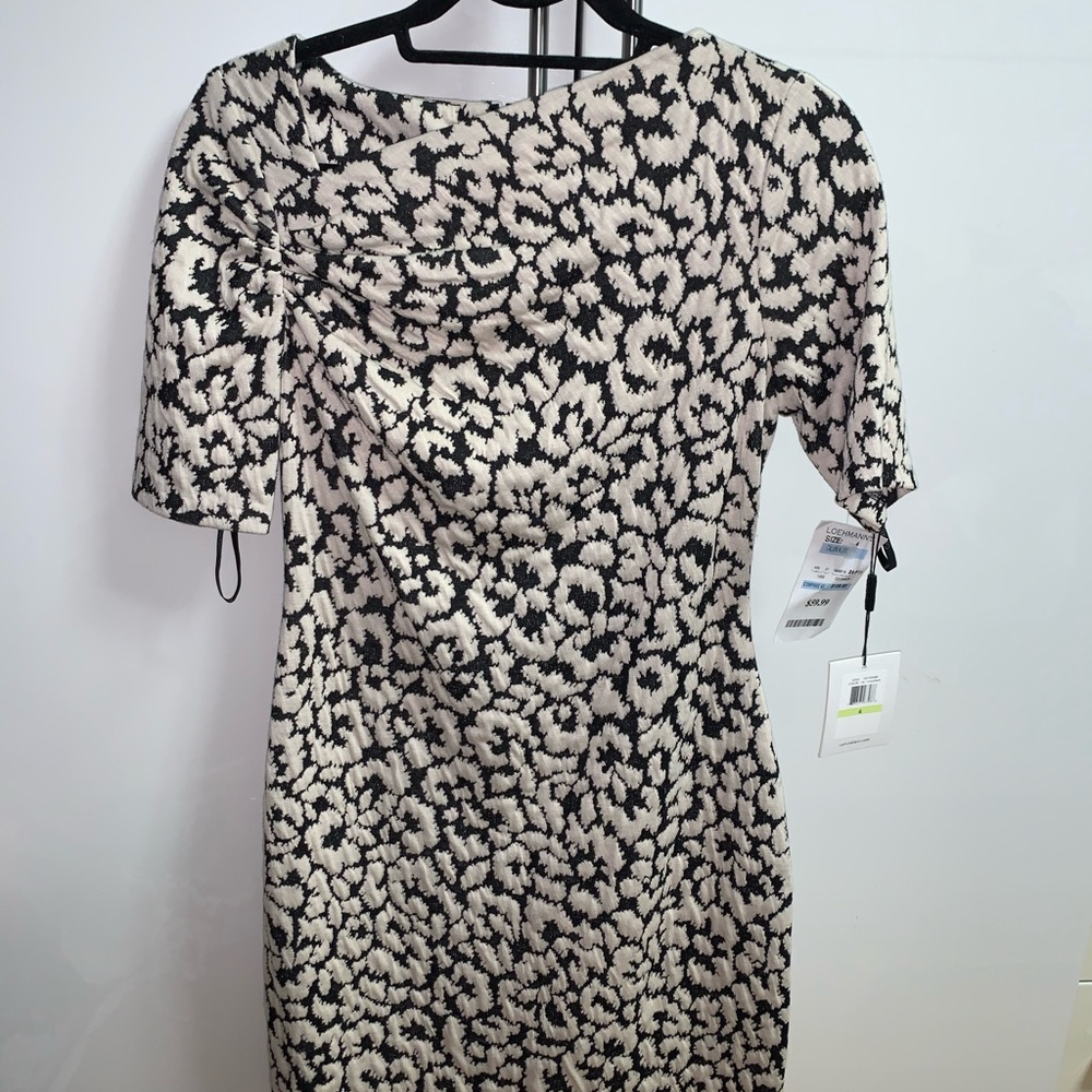 Calvin Klein black/ivory dress size 4